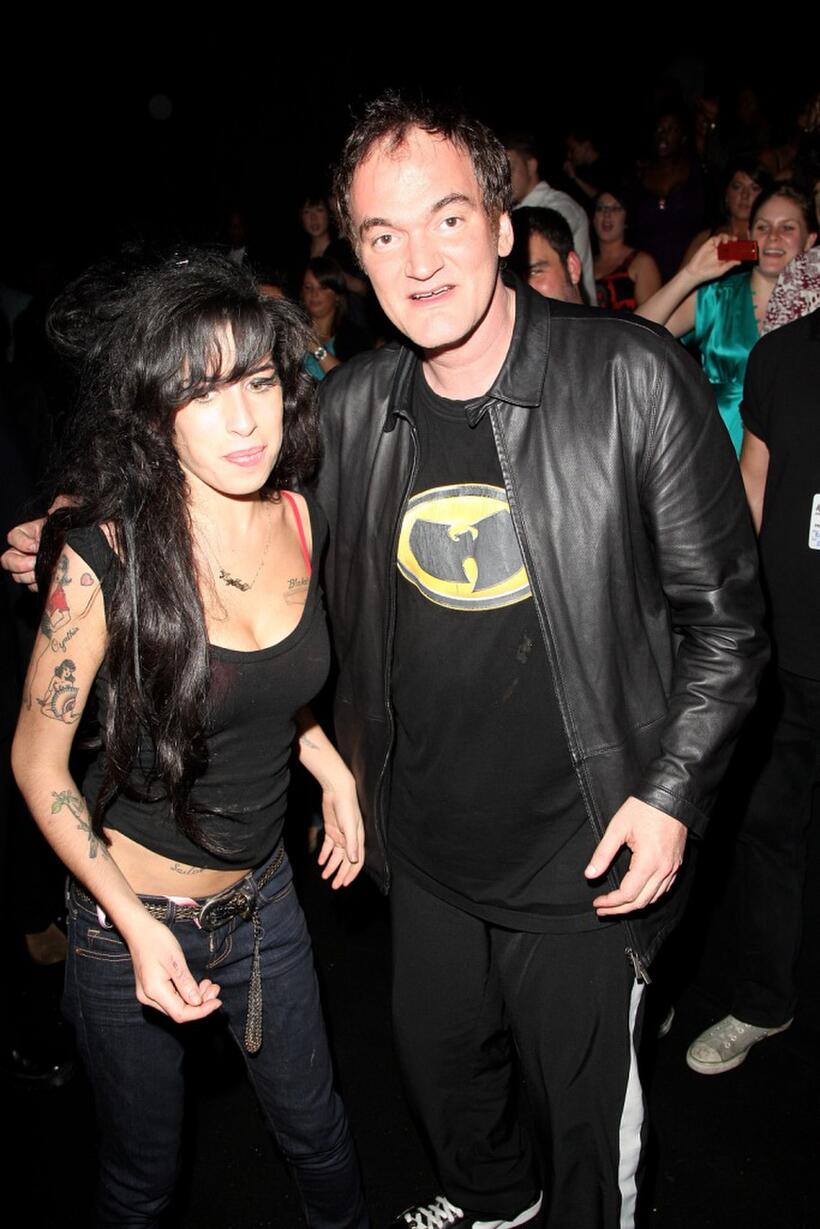 Quentin Tarantino and Amy Winehouse at the Music Of Black Origin (MOBO) Awards.