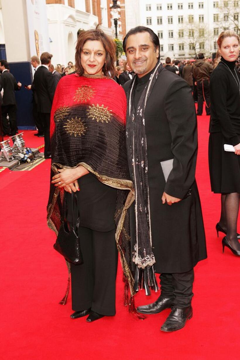 Meera Syal and Sanjeev Bhaskar at the Pioneer British Academy Television Awards.