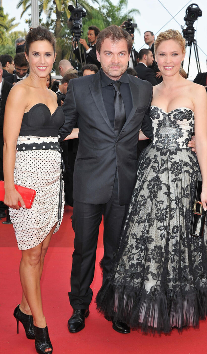 Olivia Bonamy, Clovis Cornillac and Lilou Fogli at the premiere of "Pirates of the Caribbean: On Stranger Tides" during the 64th Cannes Film Festival.