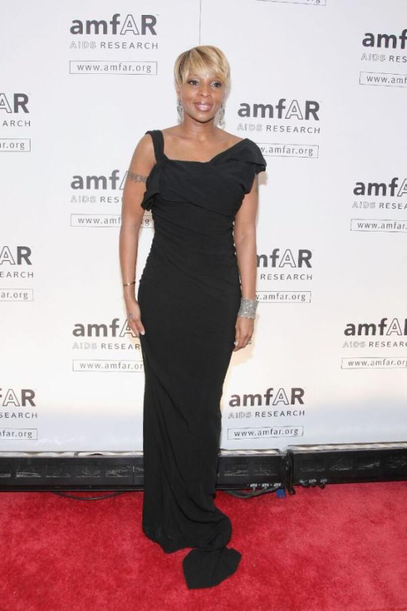 Mary J. Blige at the amfAR New York gala.