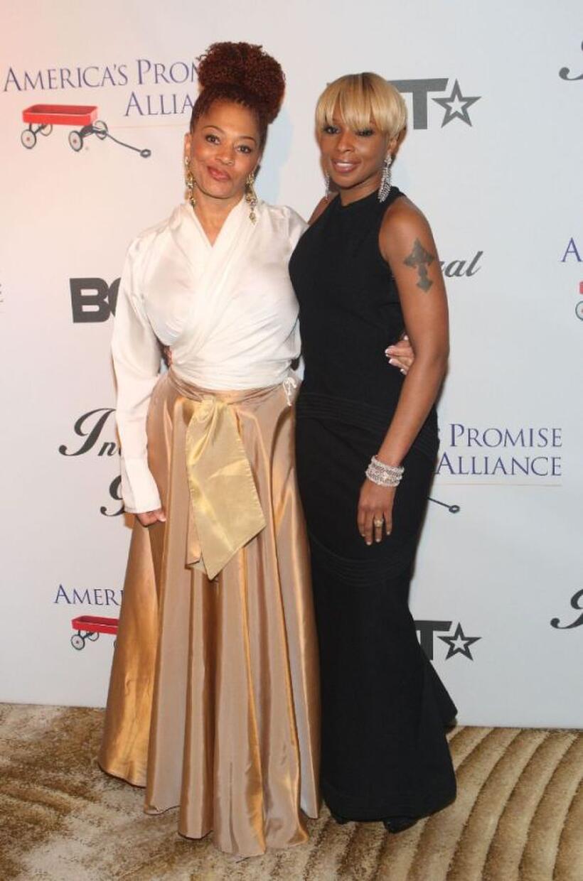 Terri McMillan and Mary J. Blige at the BET Inauguration Ball.