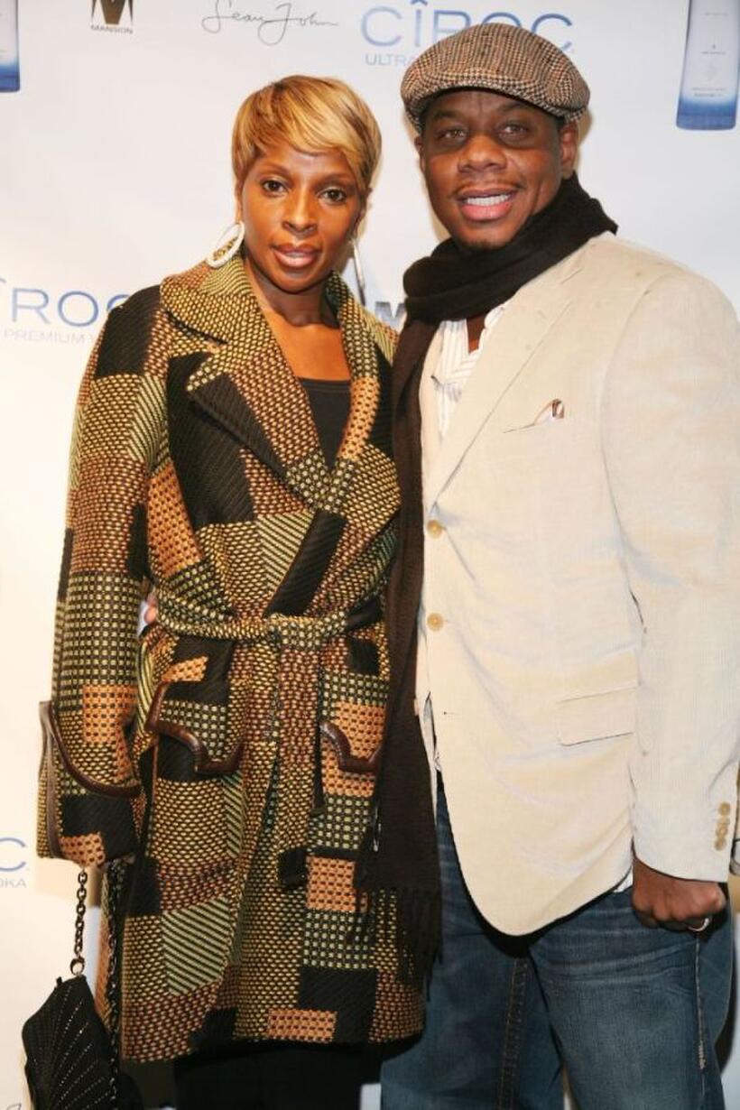 Mary J. Blige and Kendu Isaacs at the Sean "Diddy" Combs private birthday party.