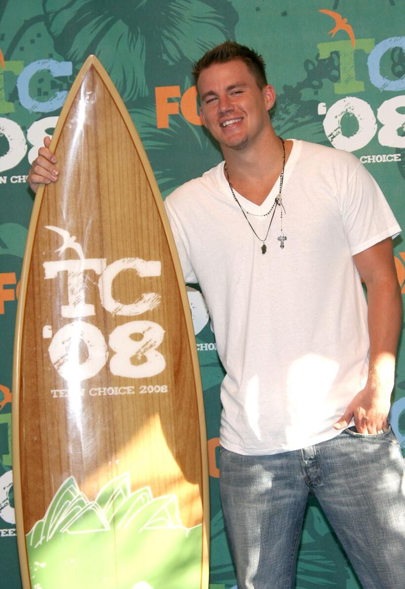 Channing Tatum at the Choice Movie Actor Drama award during the 2008 Teen Choice Awards.
