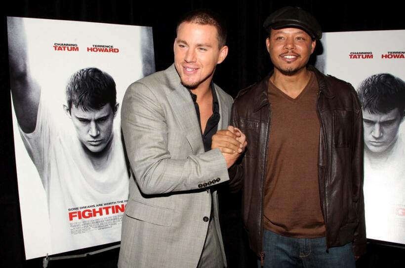 Channing Tatum and Terrence Howard at the premiere of "Fighting."