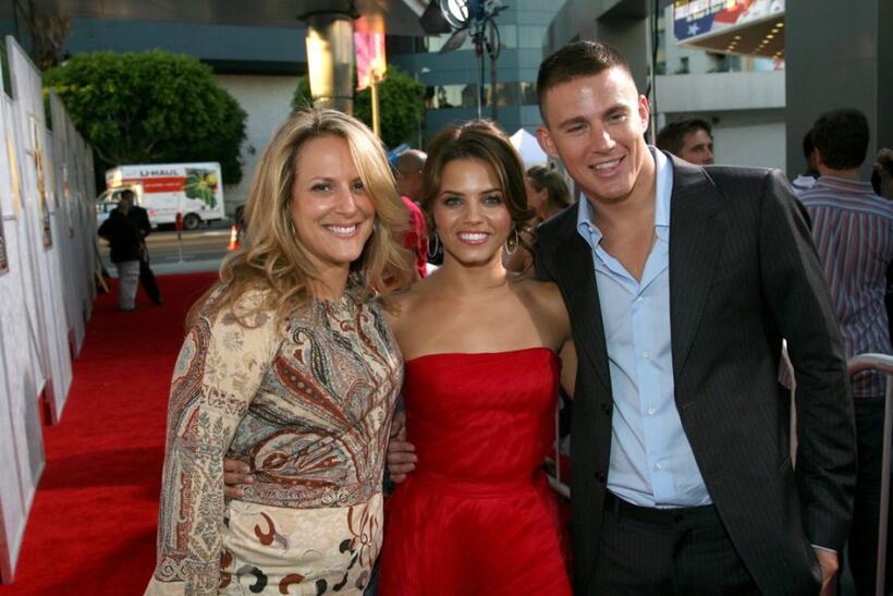 Director Anne Fletcher, Jenna Dewan and Channing Tatum at the premiere of "Step Up."