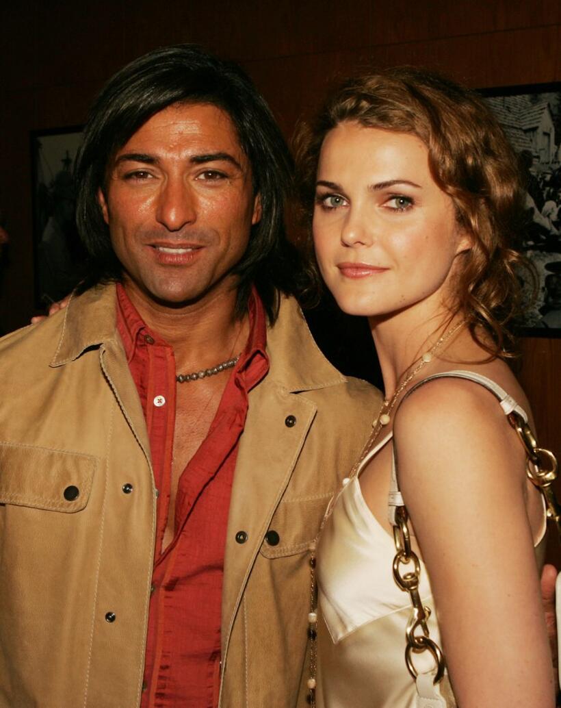 Jay Tavare and Keri Russell at the afterparty of the premiere of "Into The West."