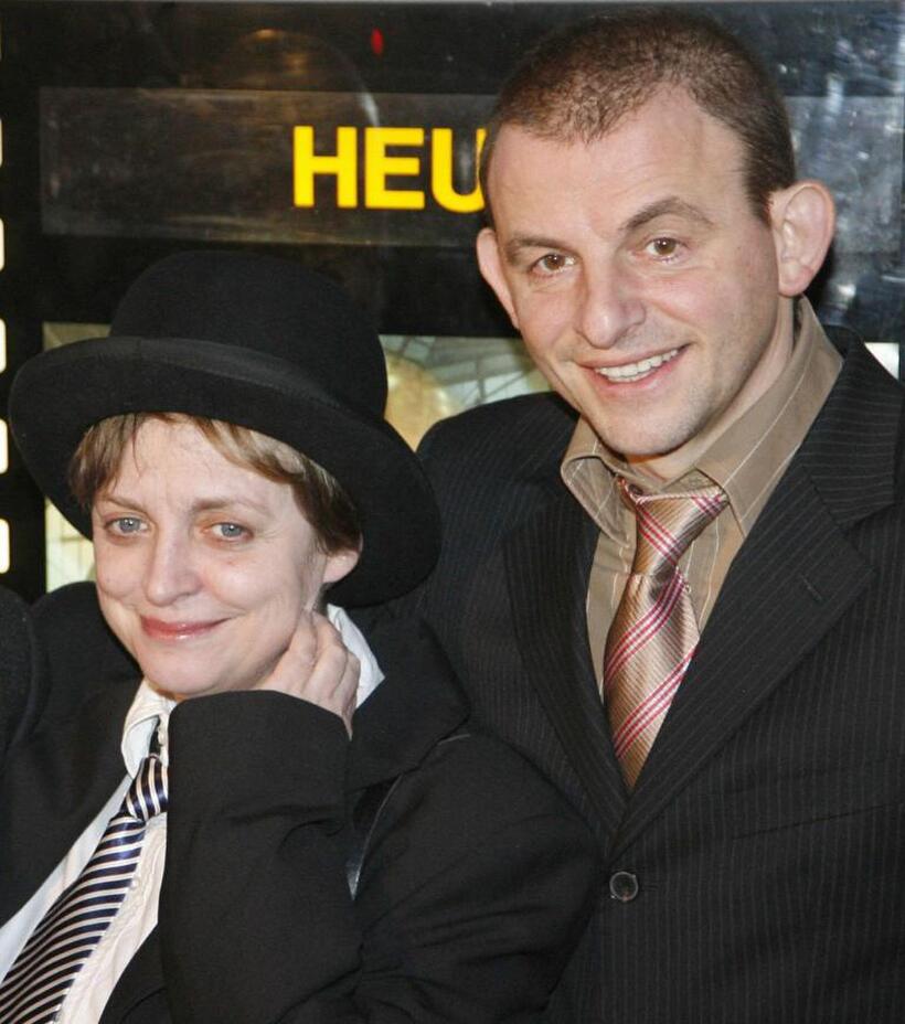 Katharina Thalbach and Dominik Horwitz at the German premiere of "Strajk."