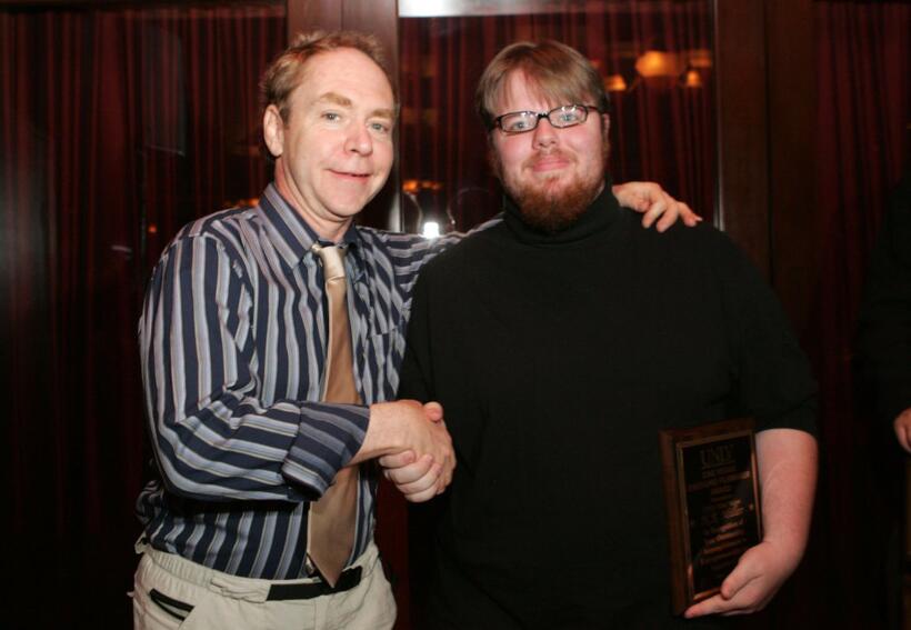 Teller and N.R. Miller at the Filmmakers Award Luncheon during the CineVegas film festival.