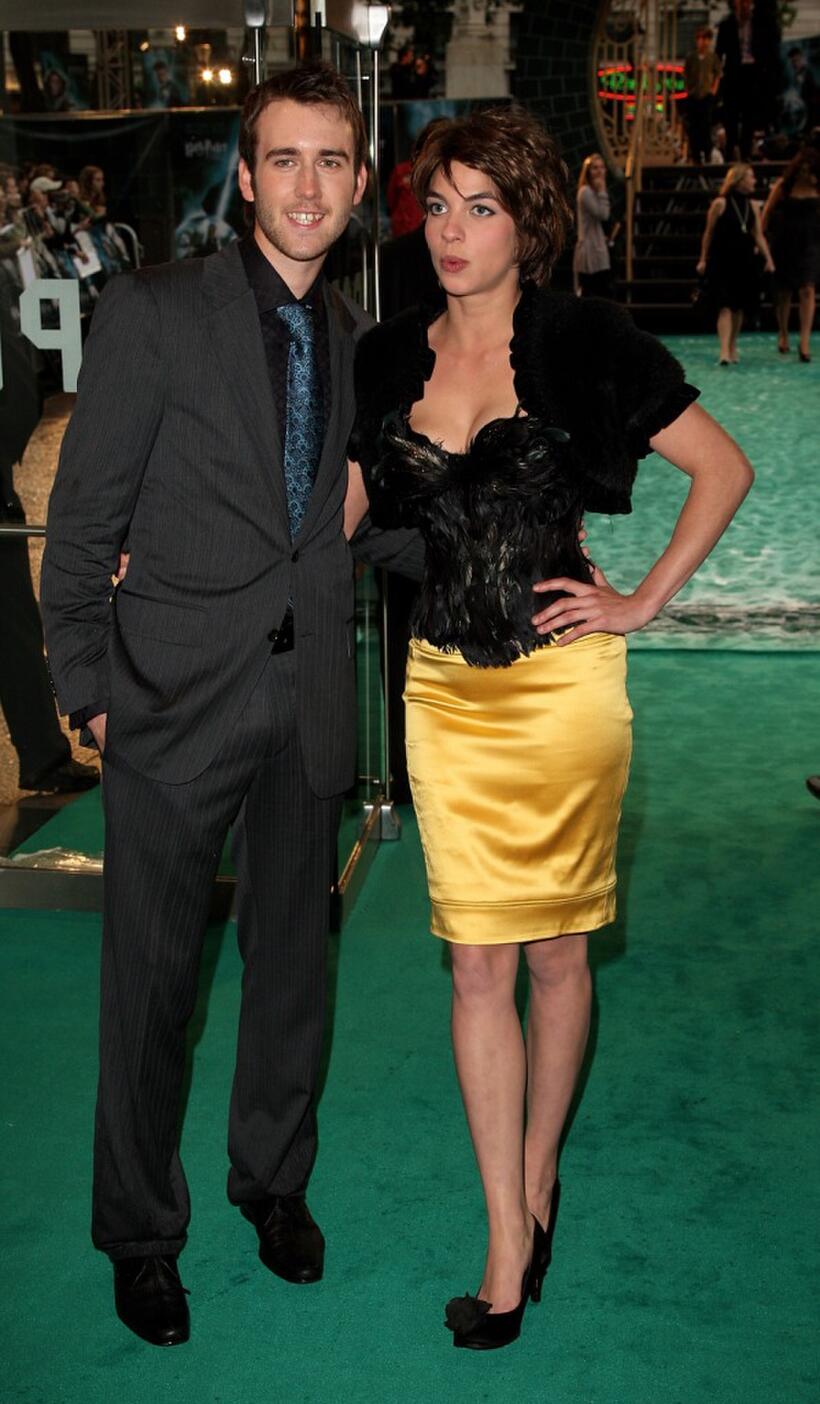 Matthew Lewis and Natalia Tena at the European premiere of "Harry Potter And The Order Of The Phoenix."