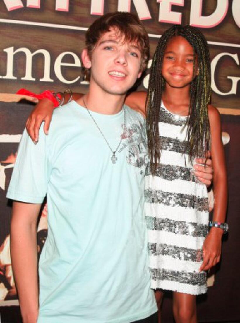 Max Thieriot and Willow Smith at the premiere of "Kit Kittredge: An American Girl."