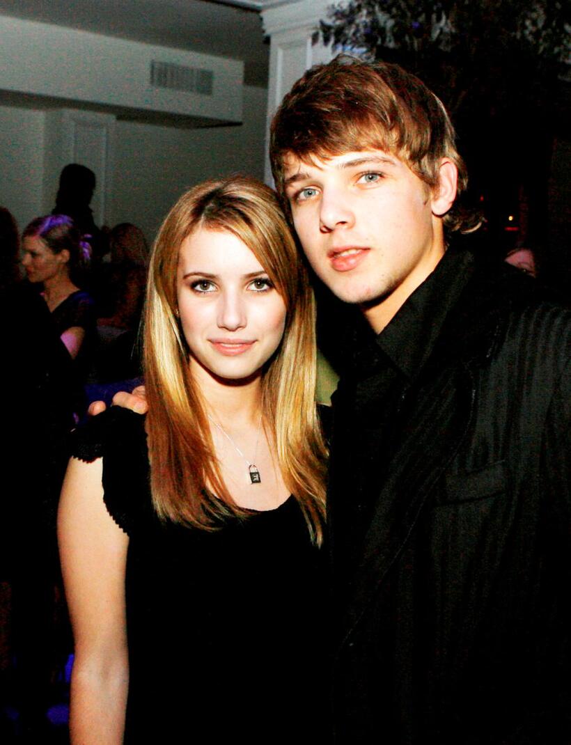 Emma Roberts and Max Thieriot at the afterparty of the premiere of "The Astronaut Farmer."