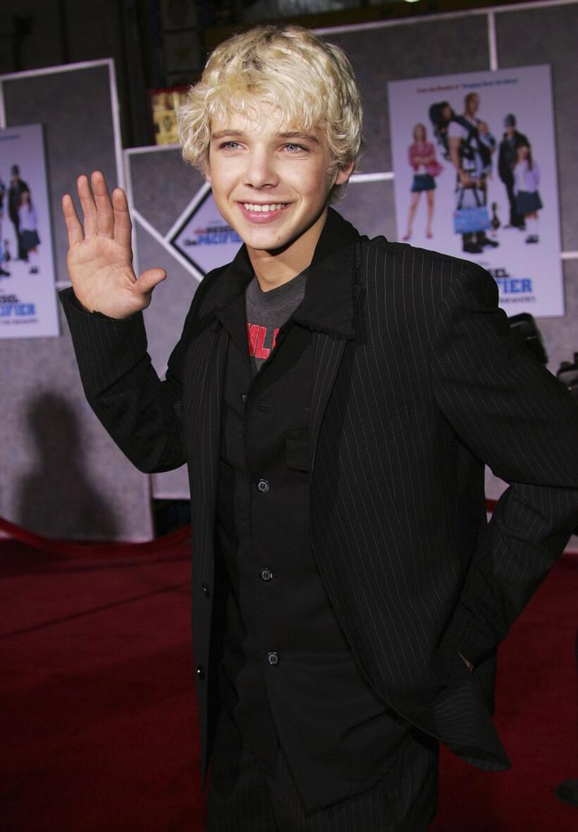 Max Thieriot at the premiere of "The Pacifier."
