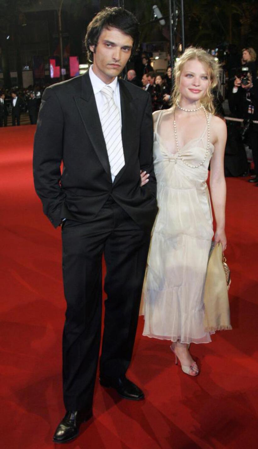 Vincent Martinez and Melanie Thierry at the screening of "Cache" (Hidden) during the 58th edition of Cannes International Film Festival.