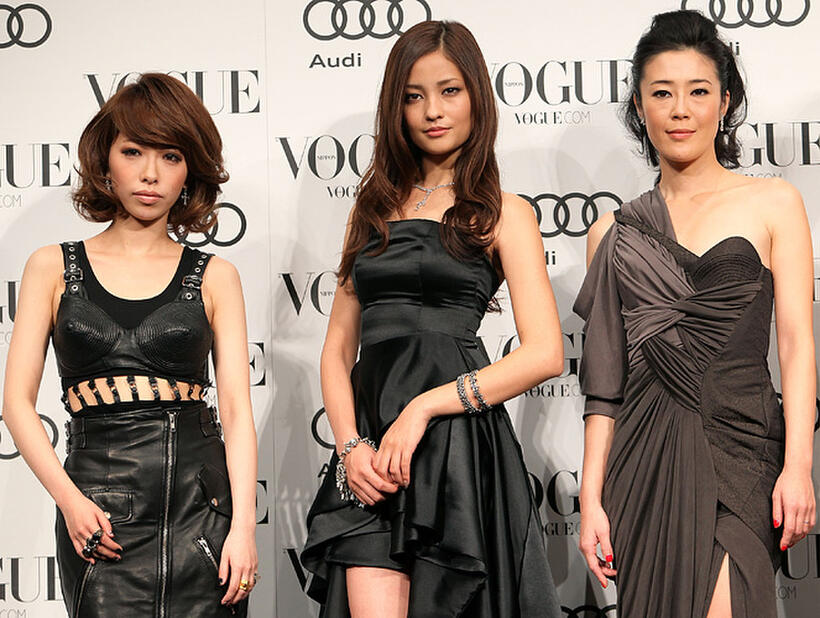 Singer Miliyah Kato, Meisa Kuroki and Shinobu Terajima at the 2010 Vogue Nippon Women Of The Year in Tokyo.