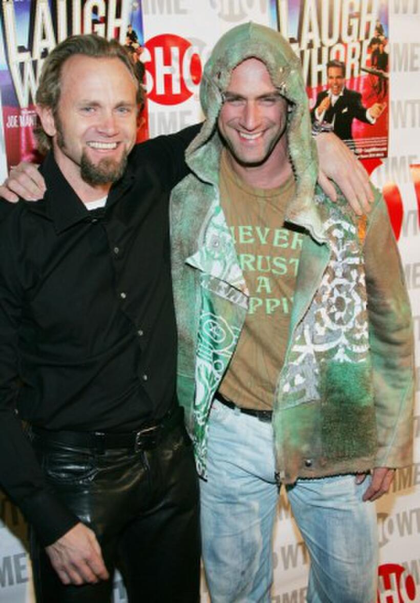 Lee Tergesen and Chris Meloni at the New York opening night of "Mario Cantone: Laugh Whore."