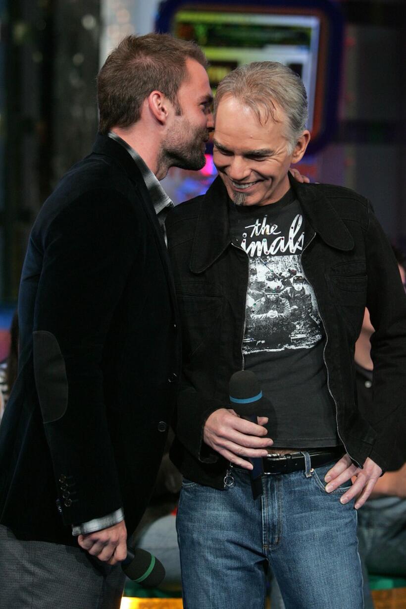 Billy Bob Thornton and Seann William Scott at the MTV's Total Request Live at the MTV Times Square Studios.