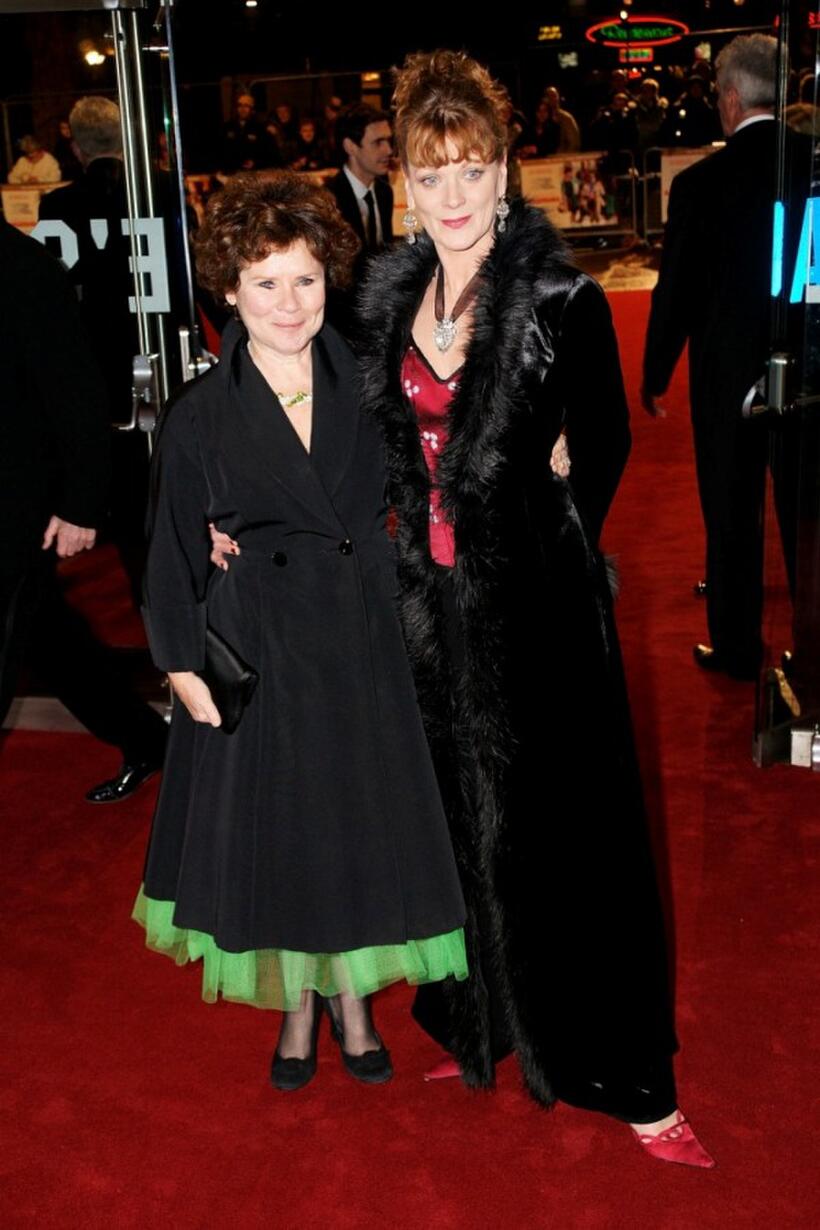 Imelda Staunton and Samantha Bond at the premiere of "A Bunch of Amateurs."