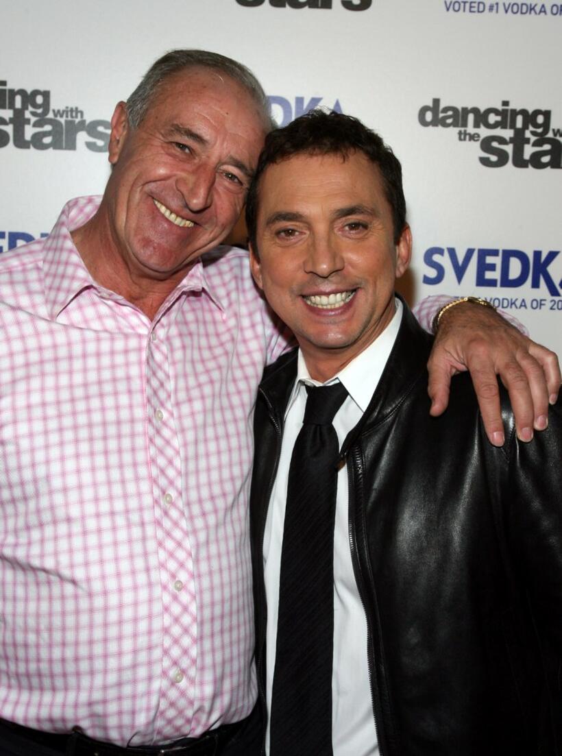 Len Goodman and Bruno Tonioli at the after party of "Dancing With The Stars Finale."