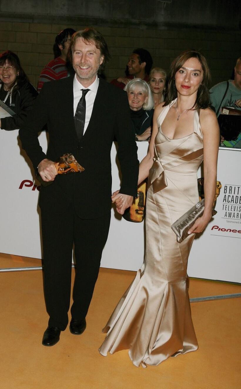 David Threlfall and Guest at the British Academy Television Awards.