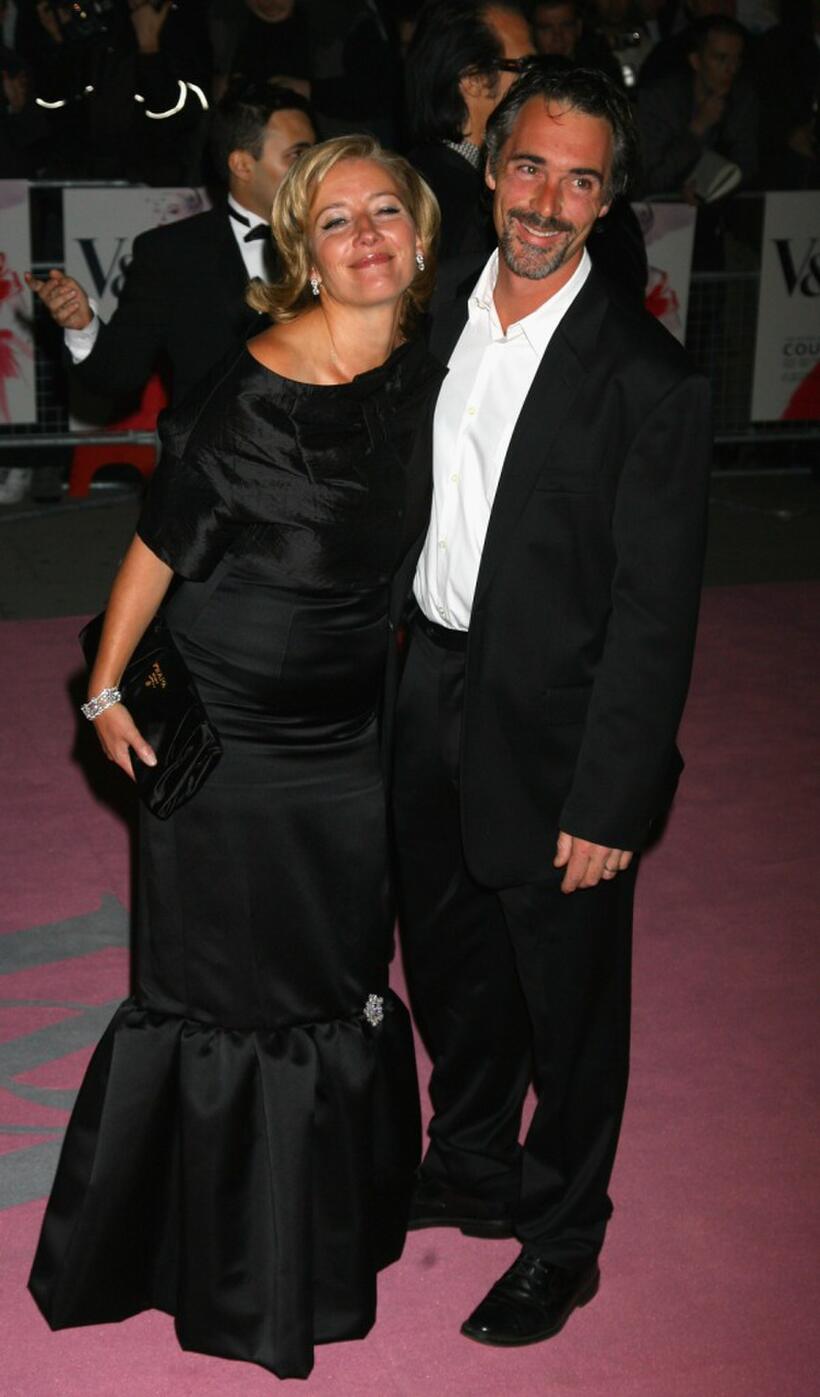 Emma Thompson and Greg Wise at the The Golden Age Of Couture party.