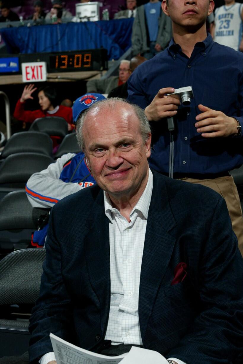 Fred Dalton Thompson at the NBA game between the New York Knicks and the Houston Rockets.
