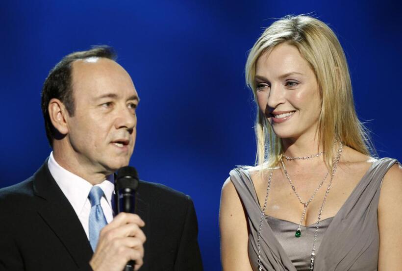 Uma Thurman and Kevin Spacey at the Nobel Peace Prize Concert in Oslo.