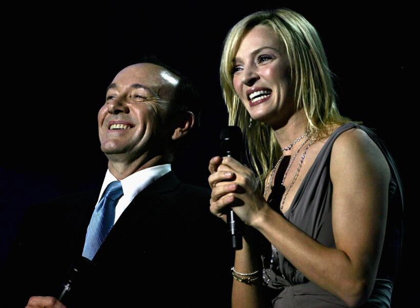 Uma Thurman and Kevin Spacey at the Nobel Peace Prize Concert in Oslo.