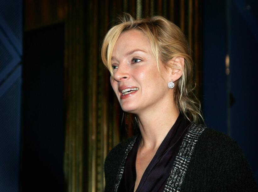 Uma Thurman at the press conference of Nobel Peace Prize Concert in Oslo.
