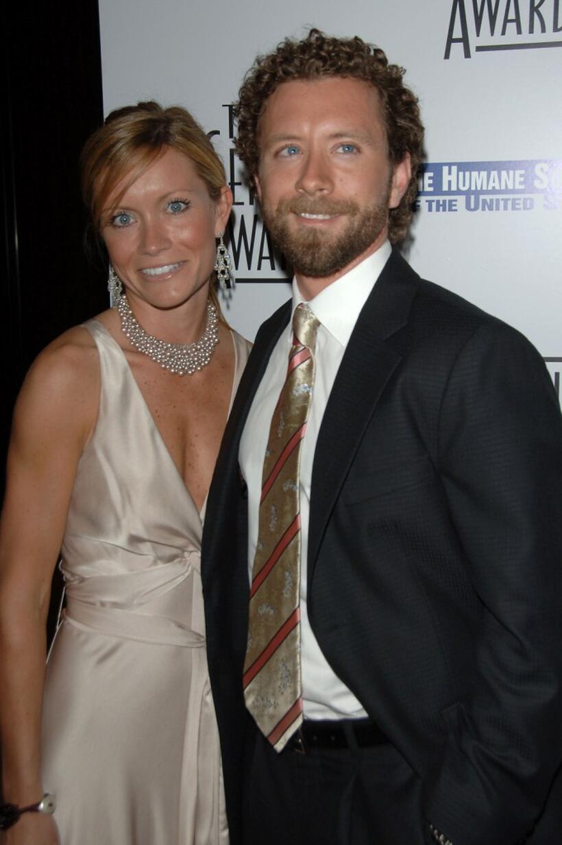 T.J. Thyne and Guest at the 21st Genesis Awards.