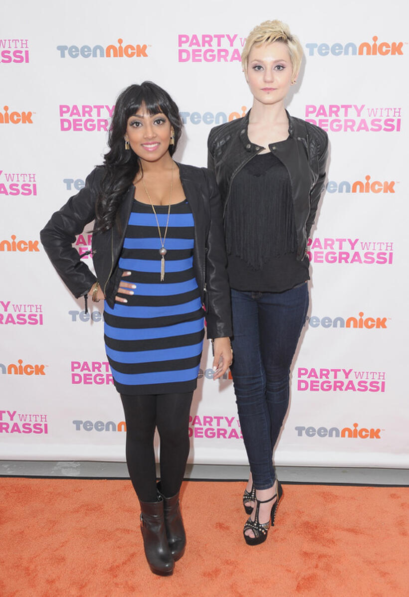 Melinda Shankar and Jordan Todosey at the premiere of "Party With Degrassi" in New Jersey.