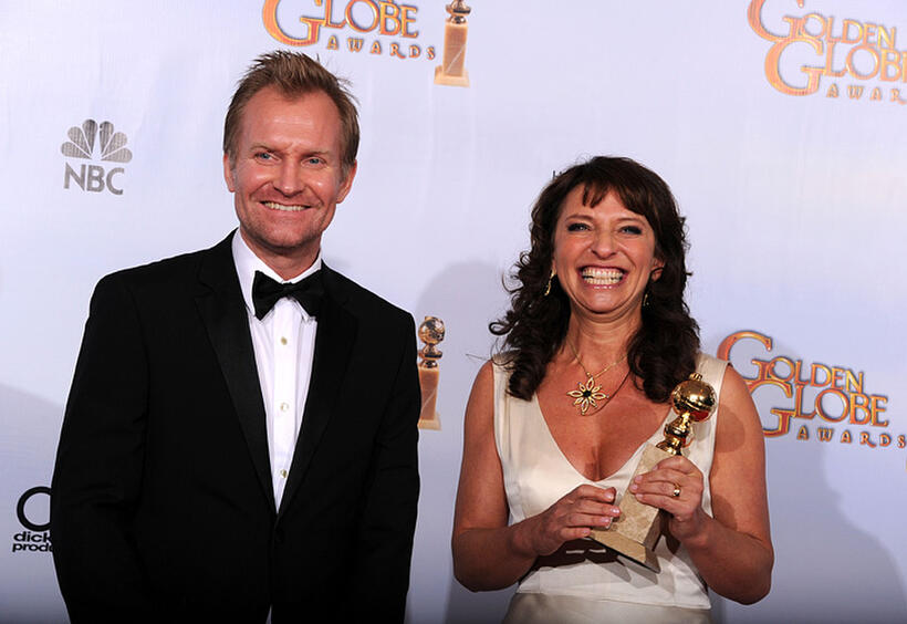 Ulrich Thomsen and Susanne Bier at the 68th Annual Golden Globe Awards.