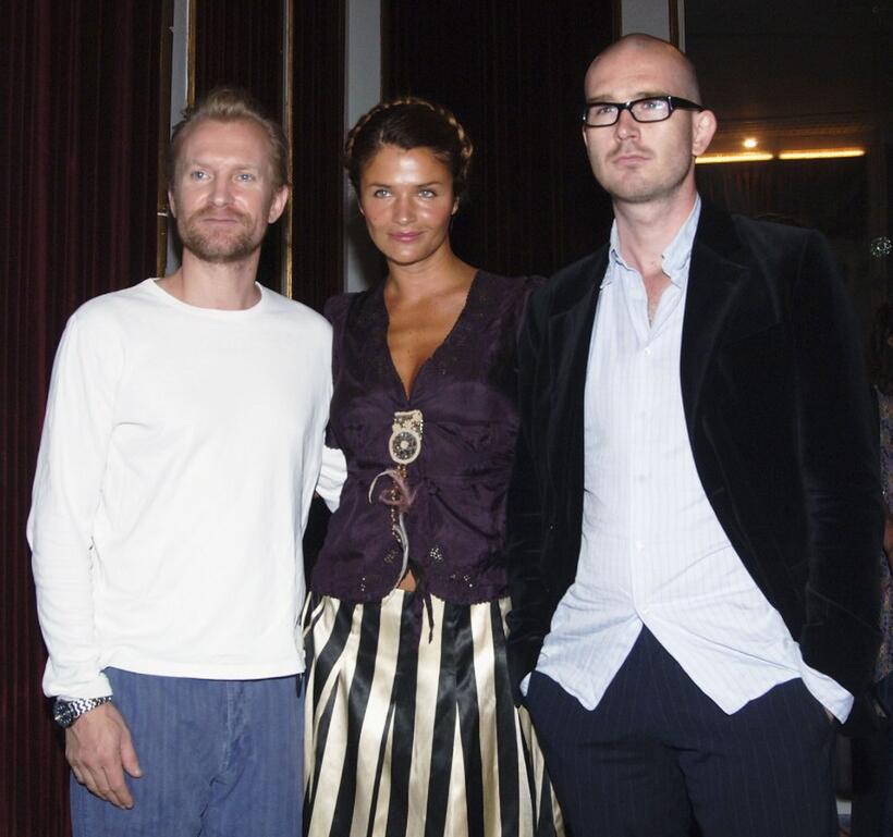 Ulrich Thomsen, Helena Christensen and Christoffer Boe at the promotion of "Allegro" during the 62nd Venice Film Festival.