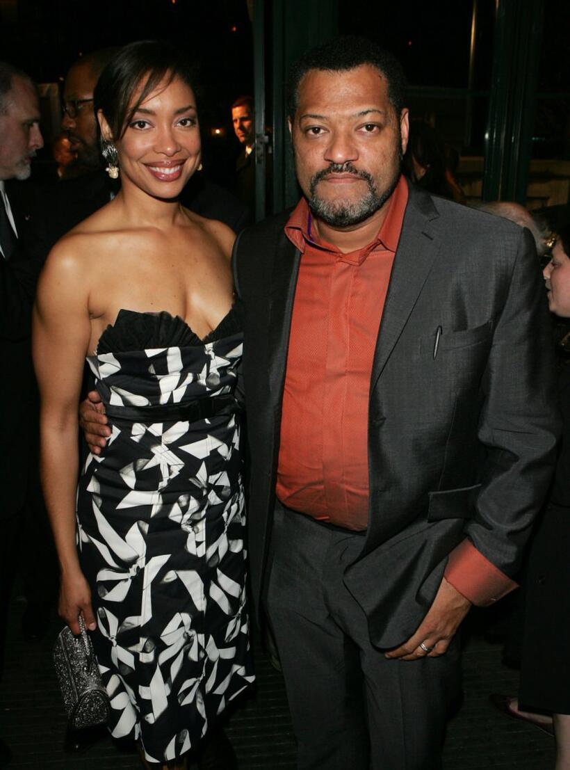 Gina Torres and Lawrence Fishburne at the after party of the 5th annual Tribeca Film Festival.