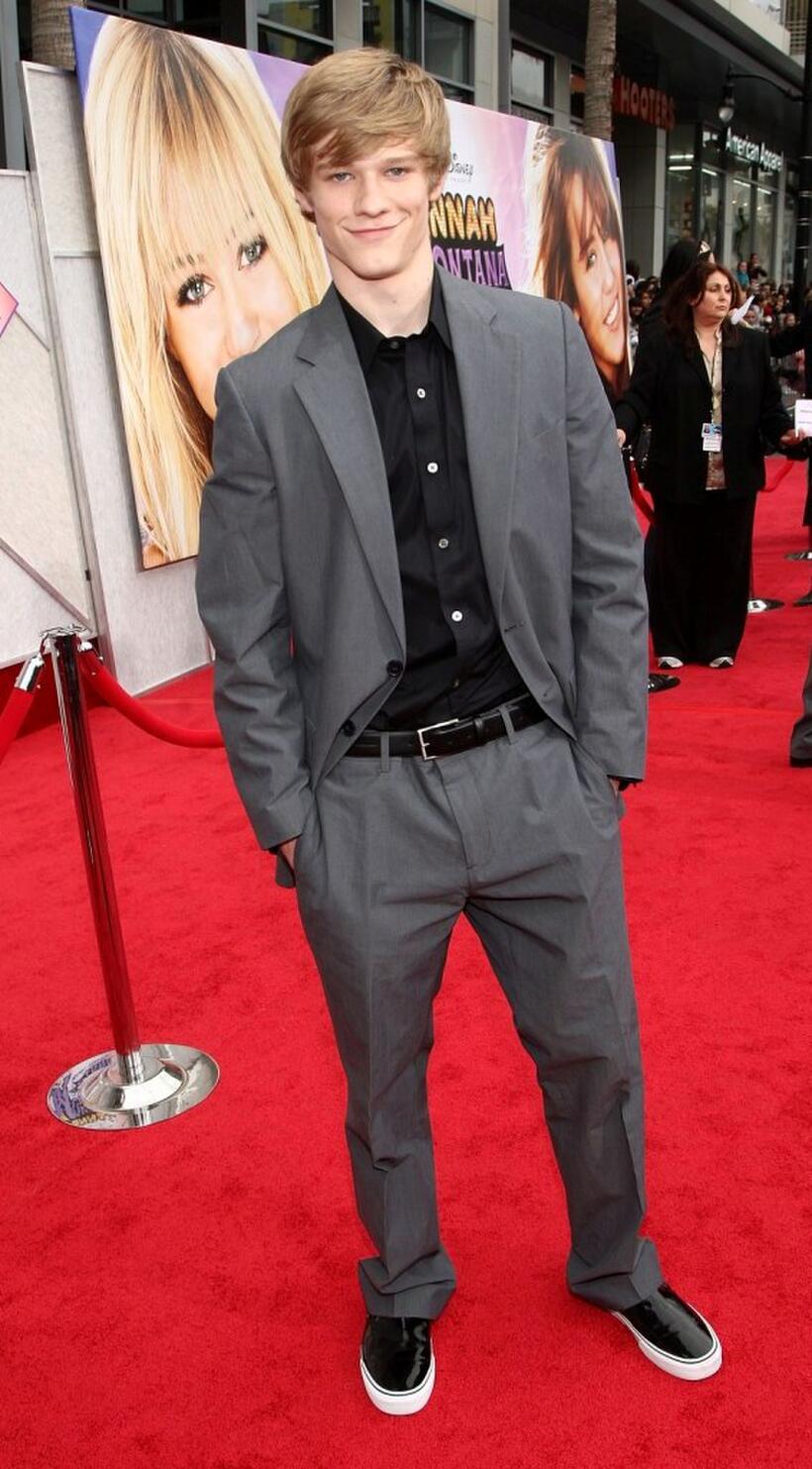 Lucas Till at the premiere of "Hannah Montana."
