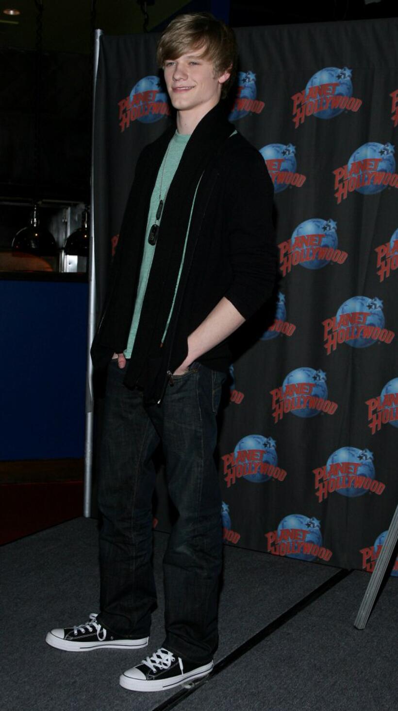 Lucas Till at the promotion of "Hannah Montana."