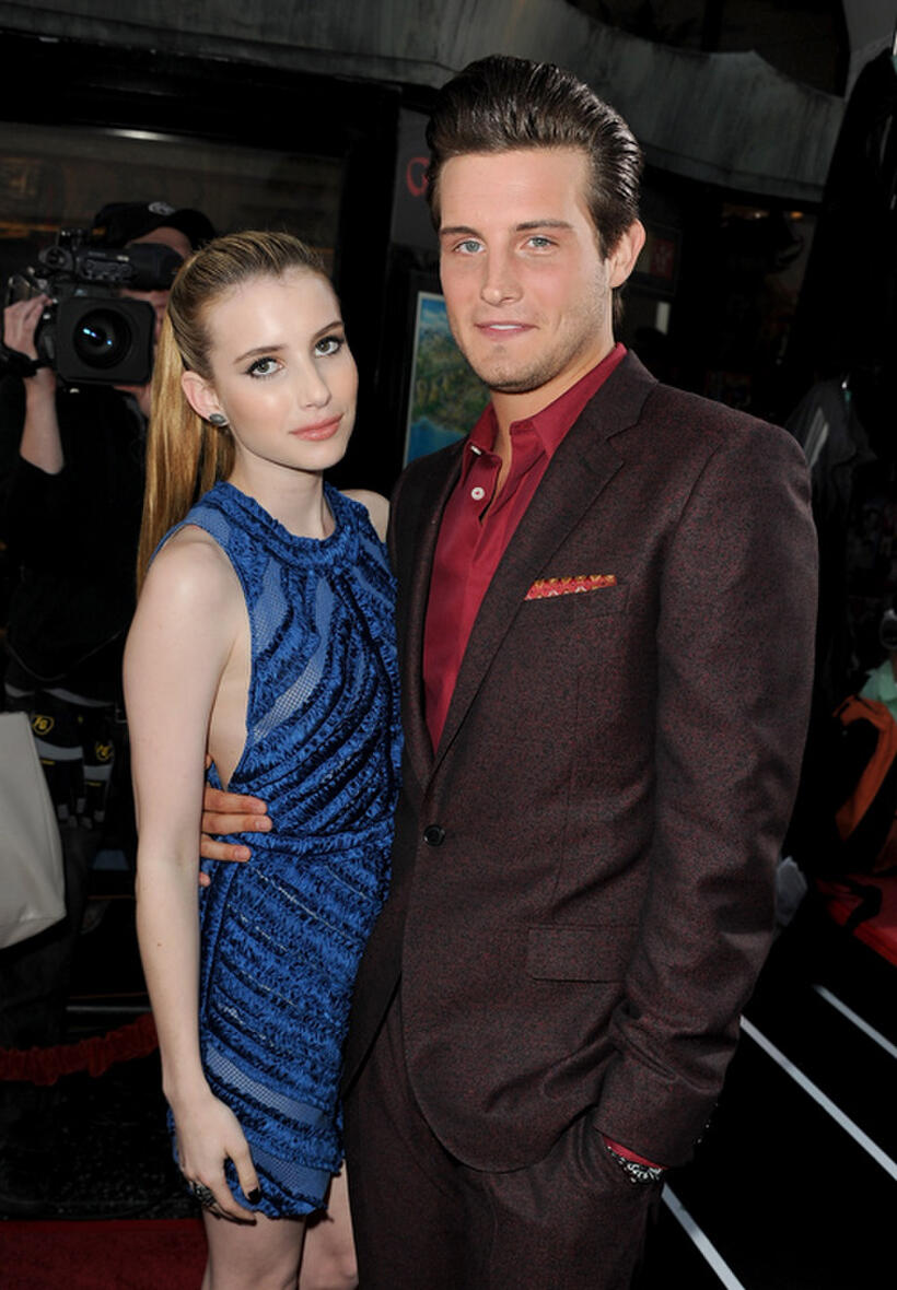 Emma Roberts and Nico Tortorella at the California premiere of "Scream 4."