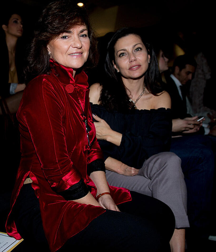 Carmen Calvo and Fabiola Toledo at the Hannibal Laguna fashion show during the Cibeles Madrid Fashion Week A/W 2011 in Spain.