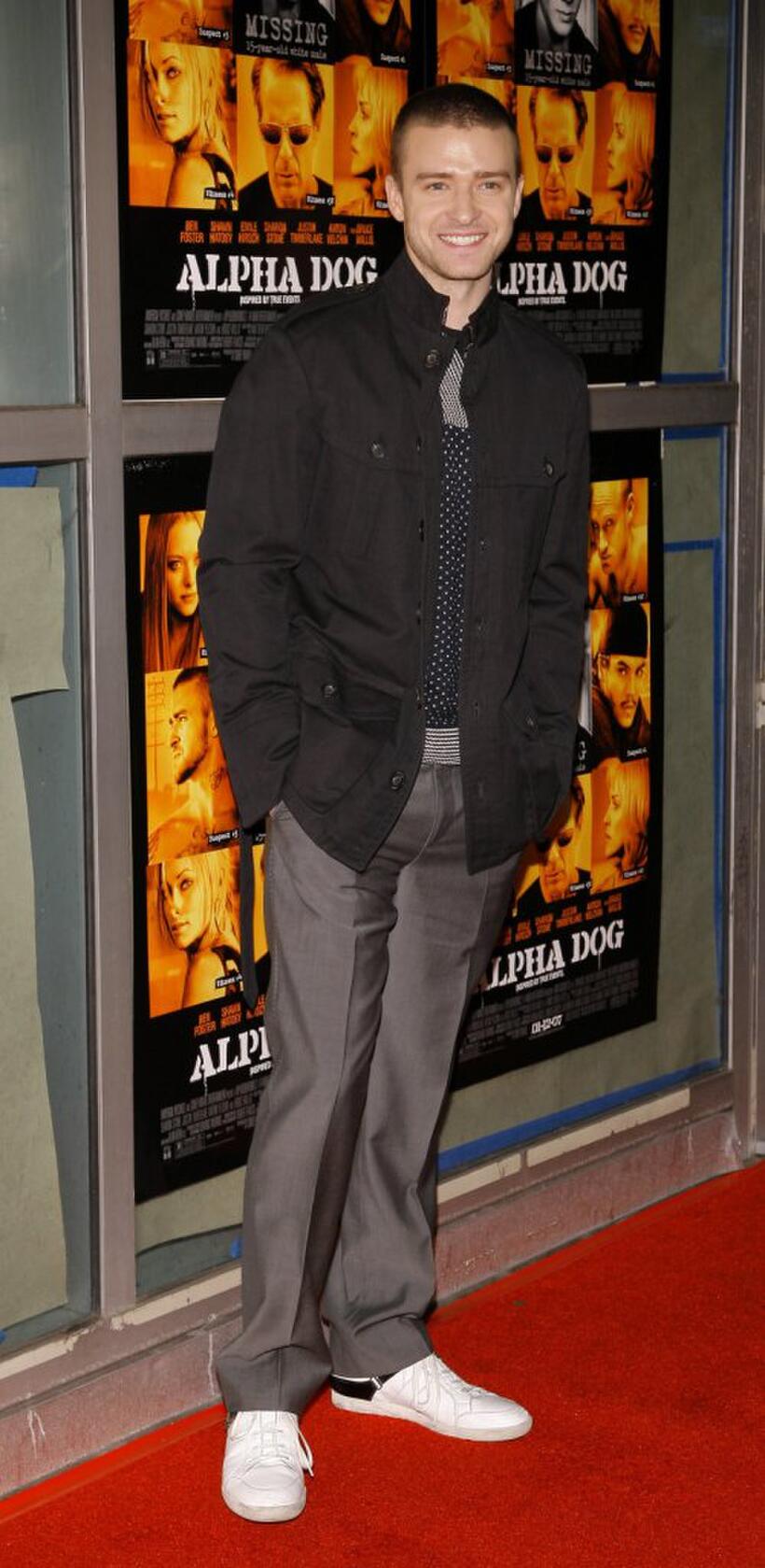 Justin Timberlake at the premiere of "Alpha Dog."