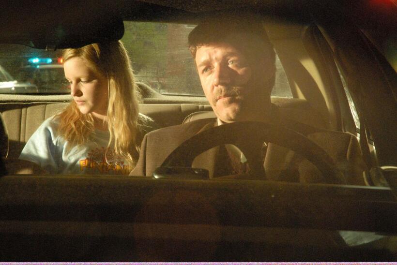 Sophie Traub as Lori and Russell Crowe as Lieutenant Cristofuoro in "Tenderness."