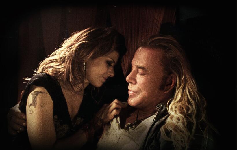 Marisa Tomei and Mickey Rourke in "The Wrestler."