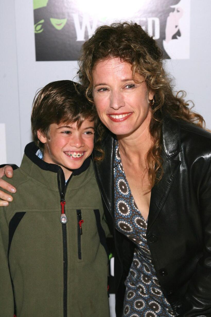 Nancy Travis and son Ben at the opening night of the new production of "Wicked."