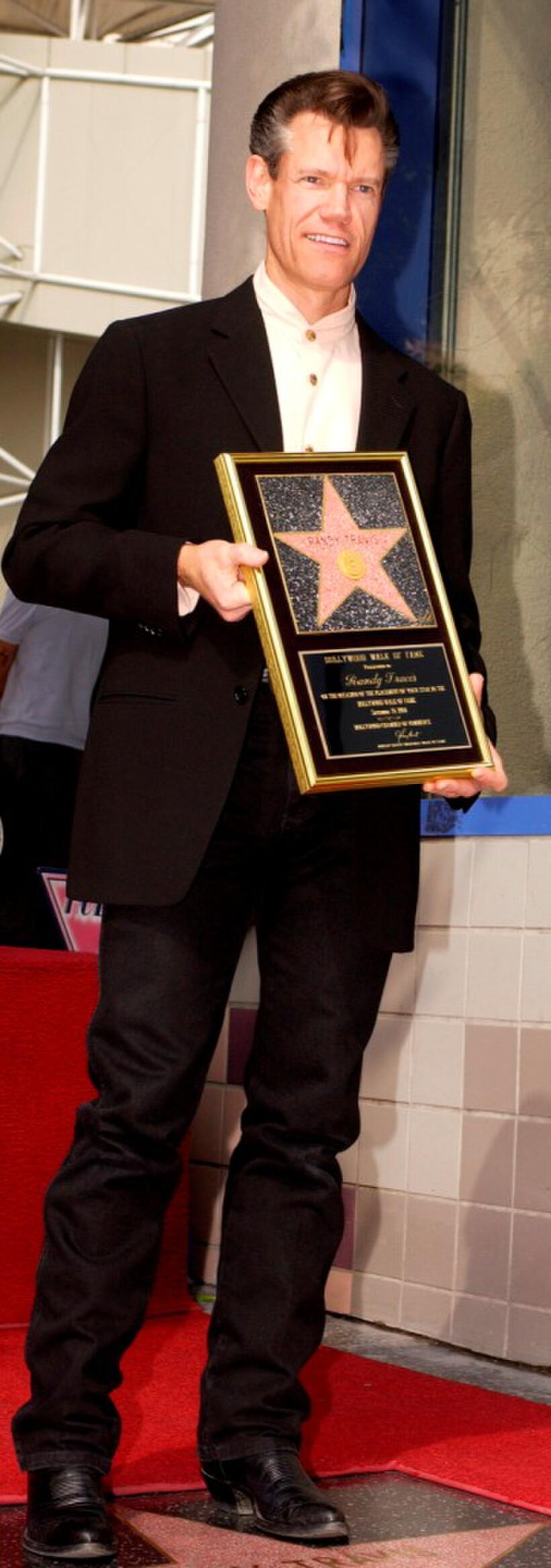 Randy Travis at the Hollywood Walk of Fame.