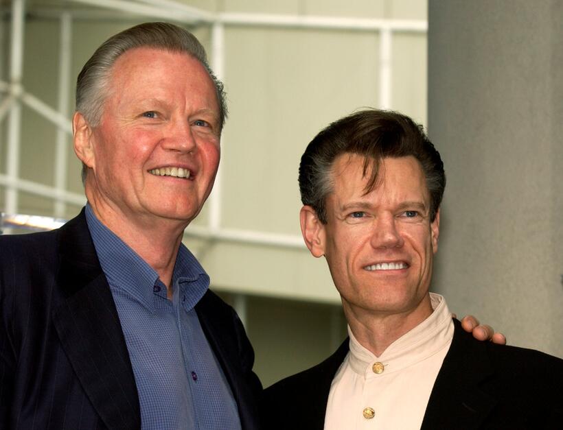 Jon Voight and Randy Travis at the Hollywood Walk of Fame.