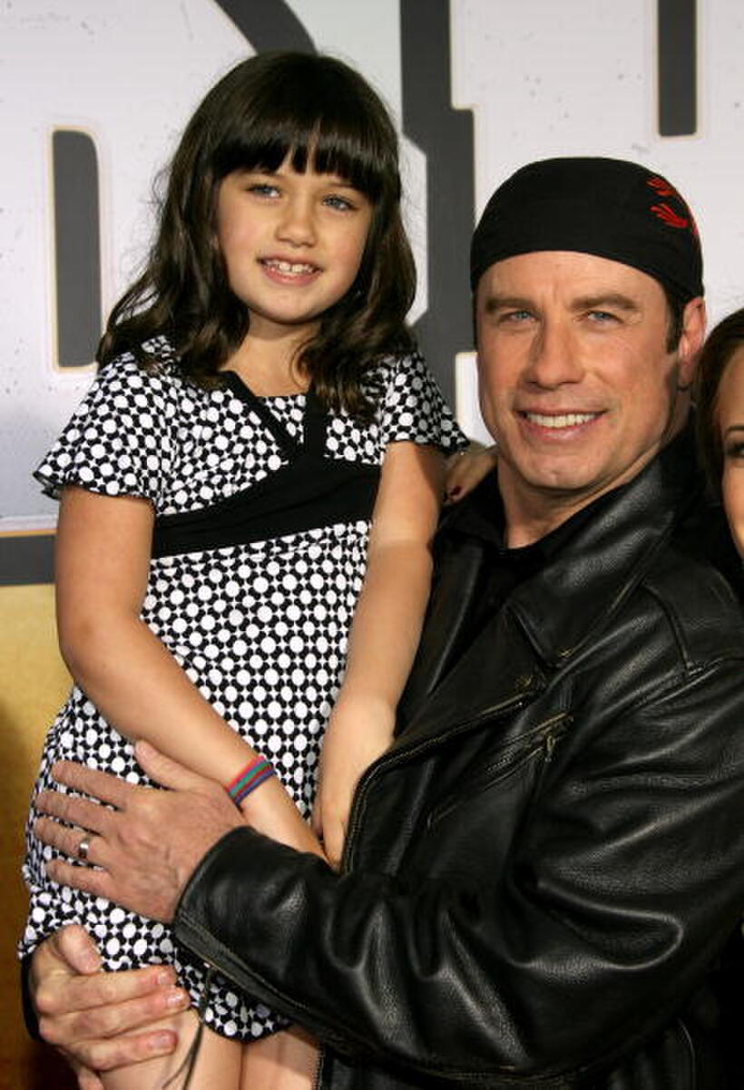 Ella Travolta and John Travolta at the premiere of "Wild Hogs."