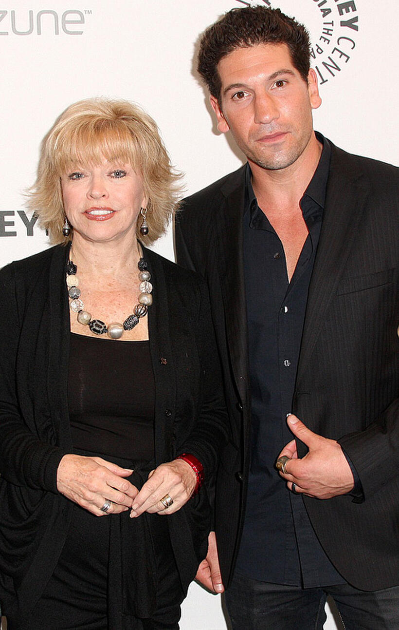 President/CEO of the Paley Center for Media Pat Mitchell and Jon Bernthal at the California premiere of "The Walking Dead."