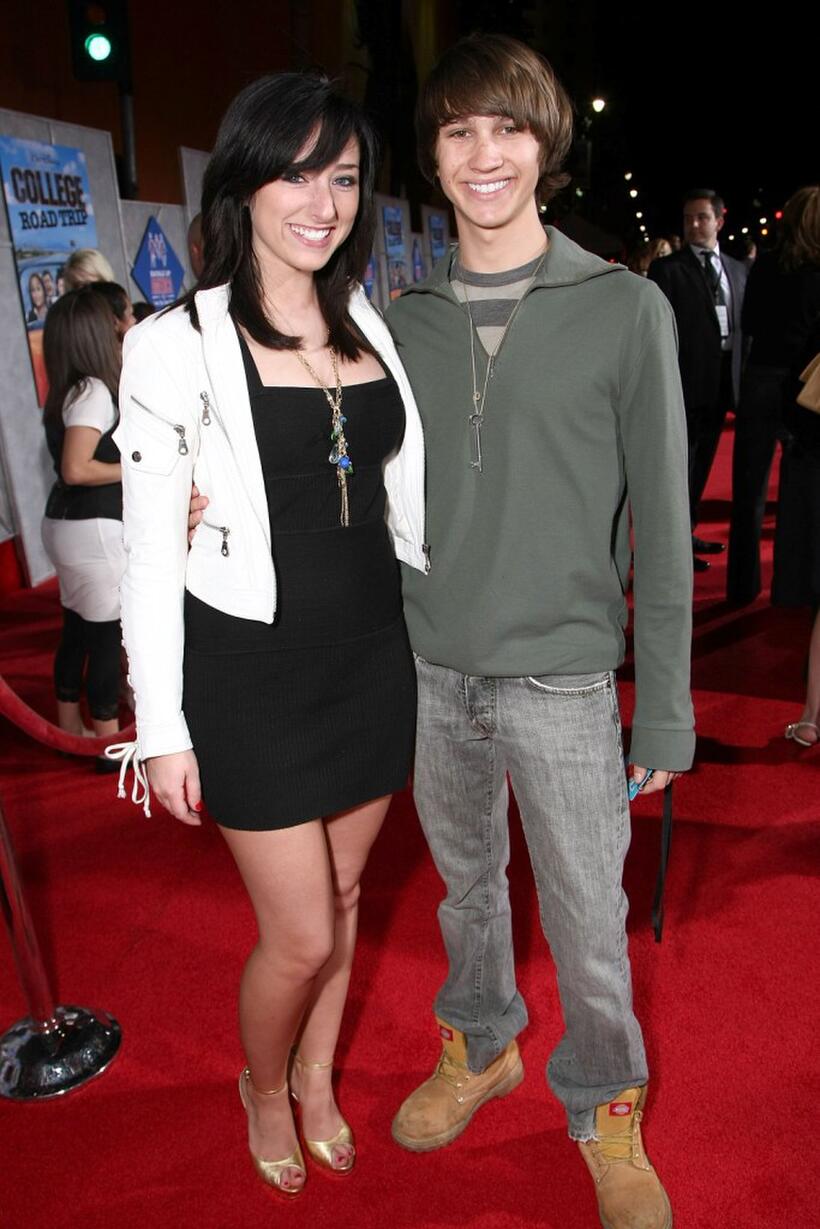 Najarra Townsend and Tye Olson at the world premiere of "College Road Trip."