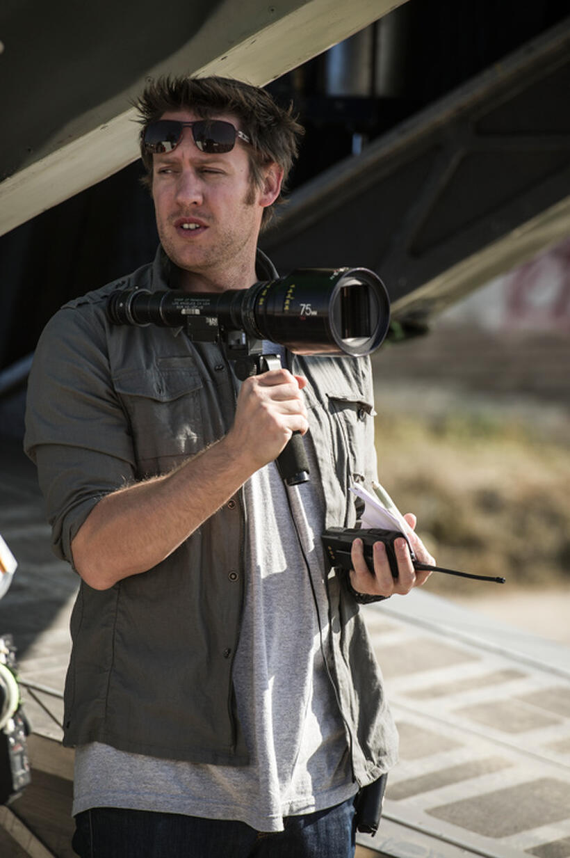 Director Neill Blomkamp on the set of "Elysium."