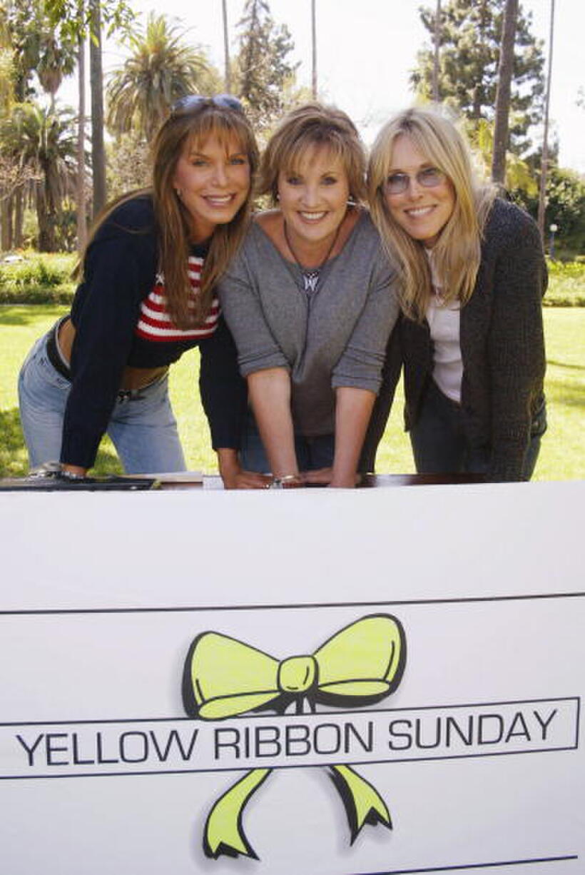 Ann Turkel, Lorna Luft and Alana Stewart at the Will Rogers Memorial Park in Beverly Hills, California.