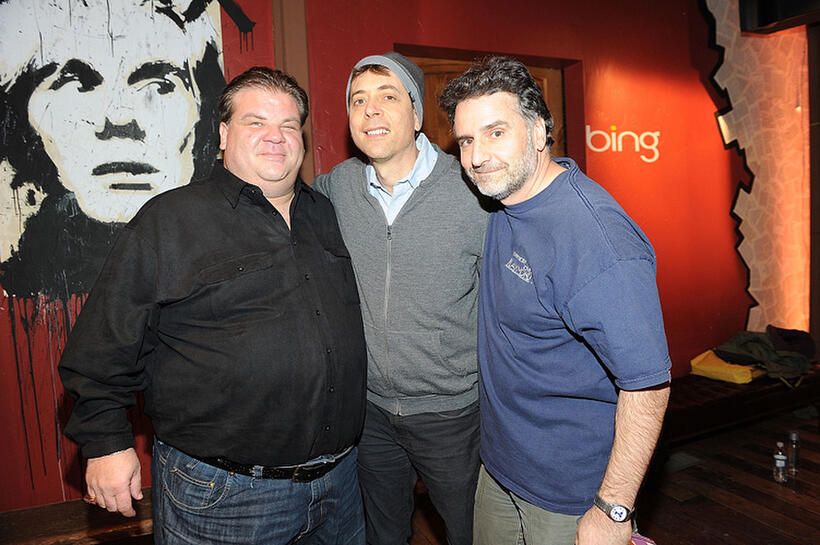 Angelo Tsarouchas, Fred Stoller and Steve Skrovan at the Day 3 of Bing Bar in Utah.