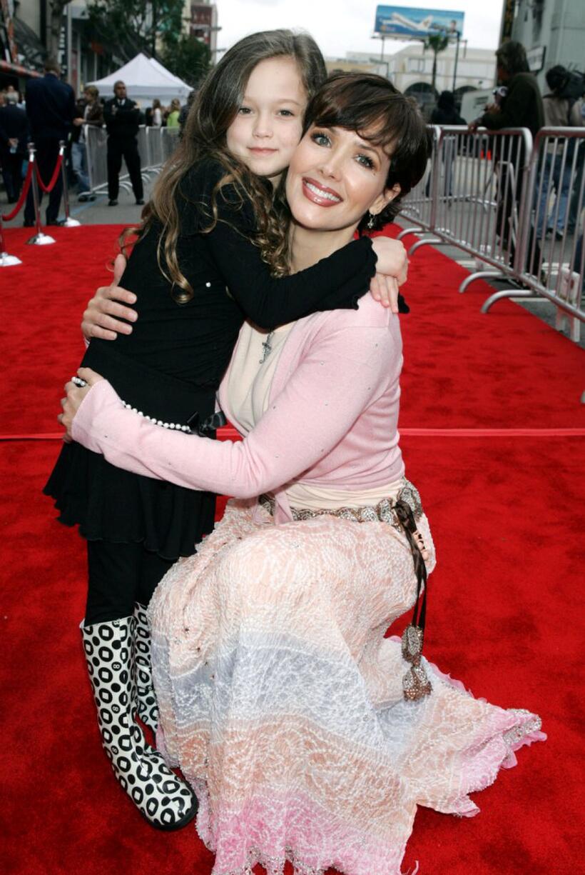 Janine Turner and daughter Juliette Gauntt at the Walt Disney premiere of "The Ice Princess."